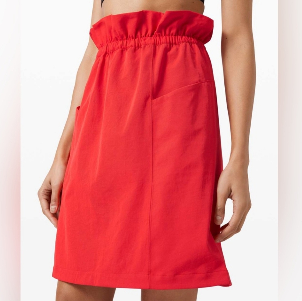 NWT Lululemon Trip Taker Skirt Carnation Red Size 10